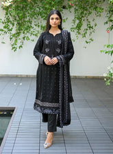 Raad Luxury Embroidered Chiffon 4 Piece Stitched Suit RD24LEF RA01-9599